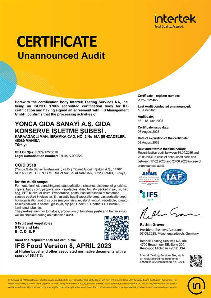 YONCAGIDA BRC FOOD_ENG