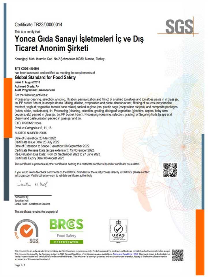 YONCAGIDA BRC FOOD_ENG